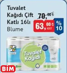 BLUME TUVALET KAĞIDI ÇİFT KATLI